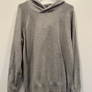 Express Men’s Gray Knit Hoodie Sweater – 100% Cotton, Size M